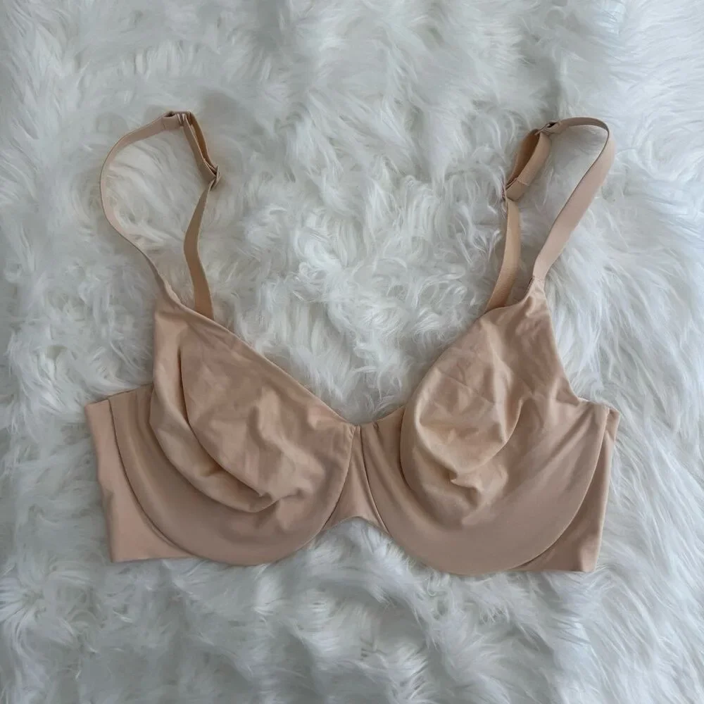 Skims Smoothing Intimates Unlined Full Coverage Bra Sand Size 34D - Picture 2 of 7